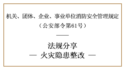 机关、团体、企业、事业单位火灾隐患整改要求-四川国晋消防分享