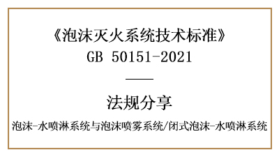 闭式泡沫-水喷淋系统的消防设计规定要求-四川国晋消防分享