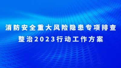 关于印发《消防安全重大风险隐患专项排查整治2023行动工作方案》的通知