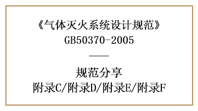 气体灭火系统设计规范—附录C/附录D/附录E/附录F—四川国晋消防分享