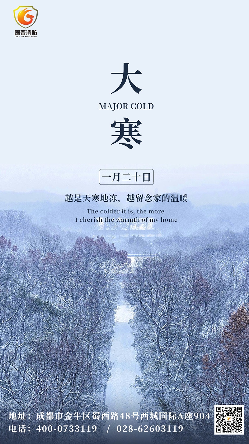 大寒节气问候祝福实景手机海报
